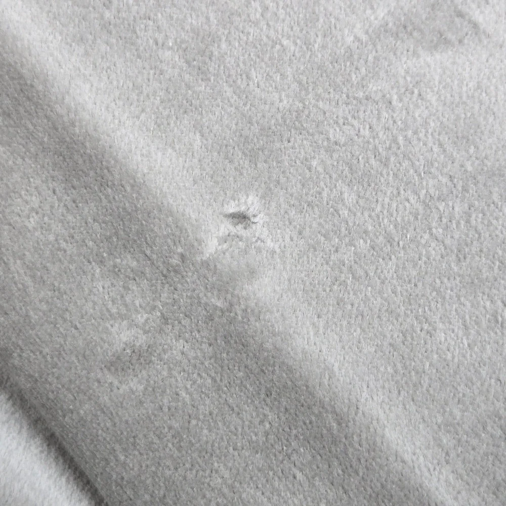 QUINCE 48x96 Cotton Velvet Curtain Light Grey 2497